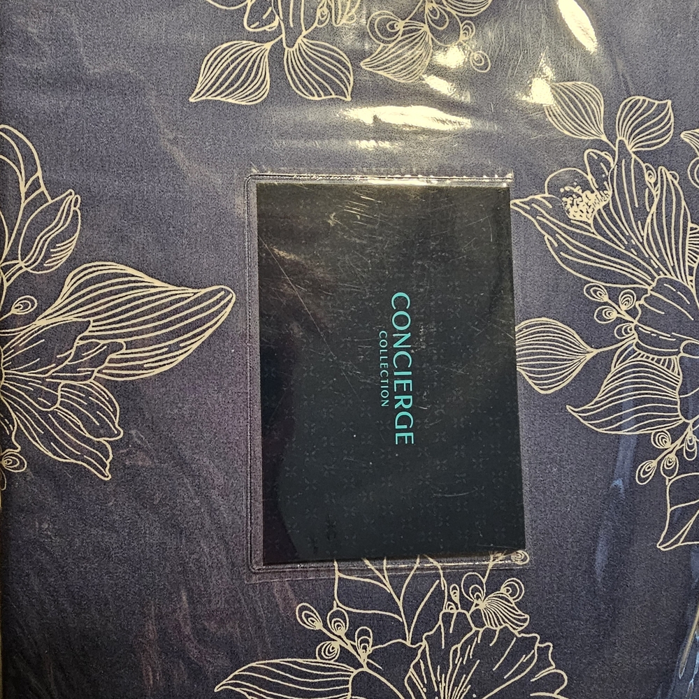 Navy Floral Bedding Sheet Set